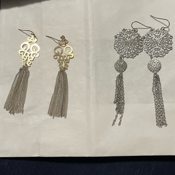 Filigree Chain Earring Set - Picture 2 of 2